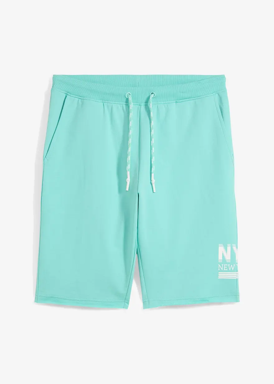 Sweat-Bermuda mit offenen Kanten