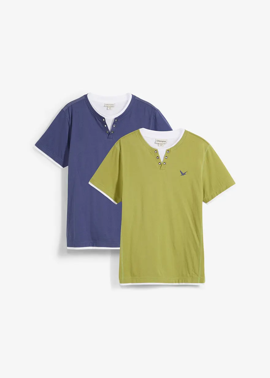 2 in 1 Shirt, Kurzarm (2er Pack)