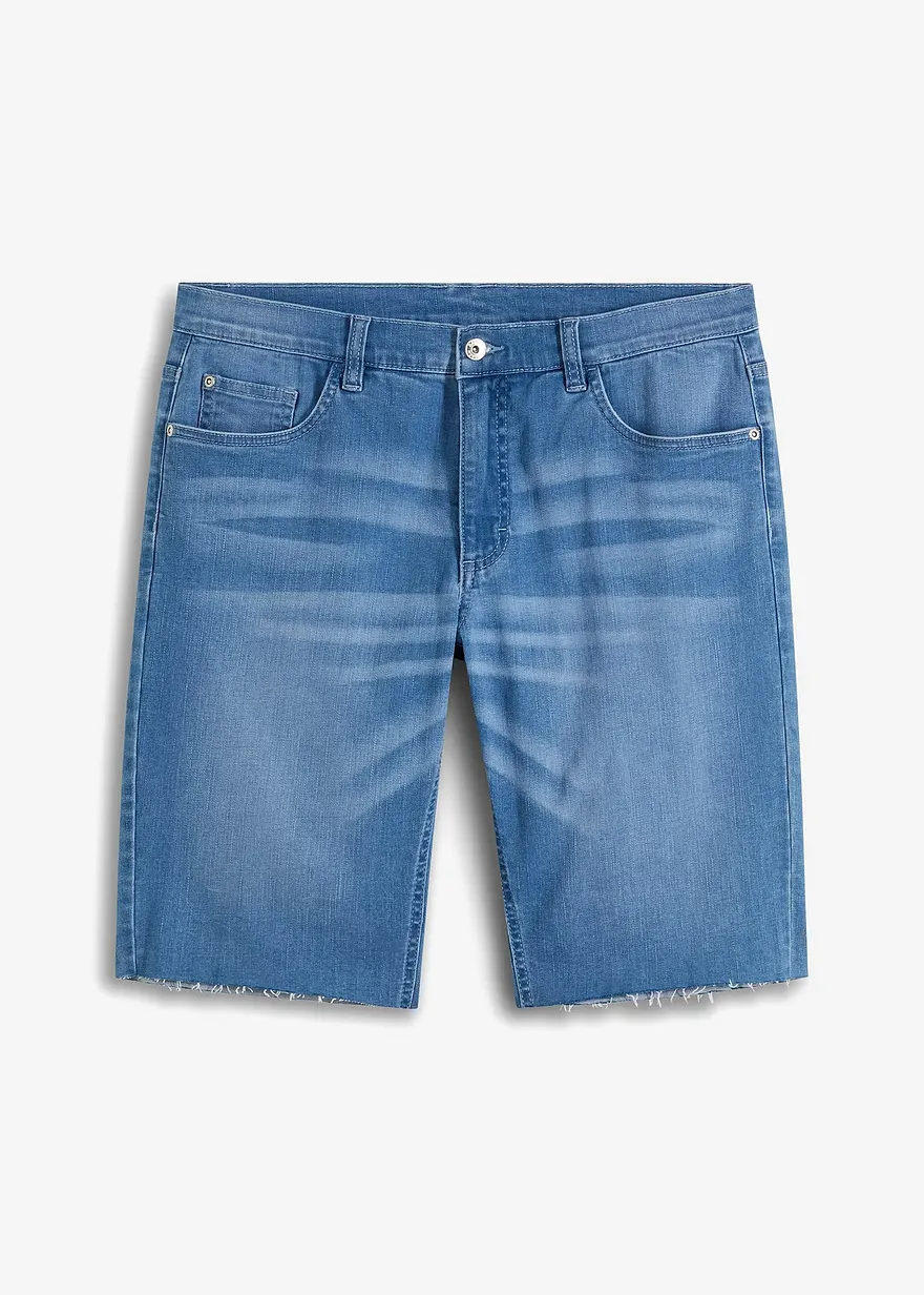 Stretch-Jeans-Bermuda, Relaxed Fit