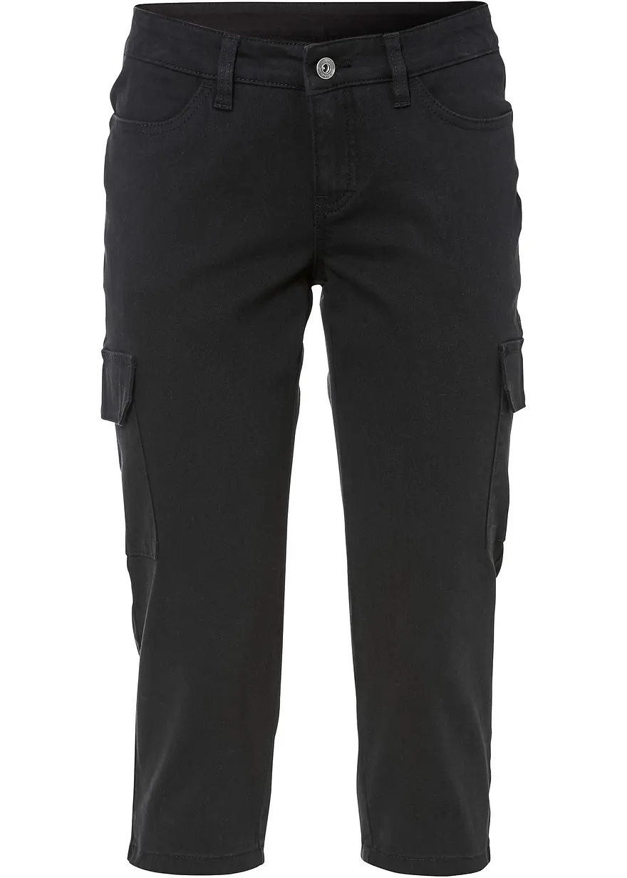 Capri-Hose aus elastischem Baumwoll-Mix
