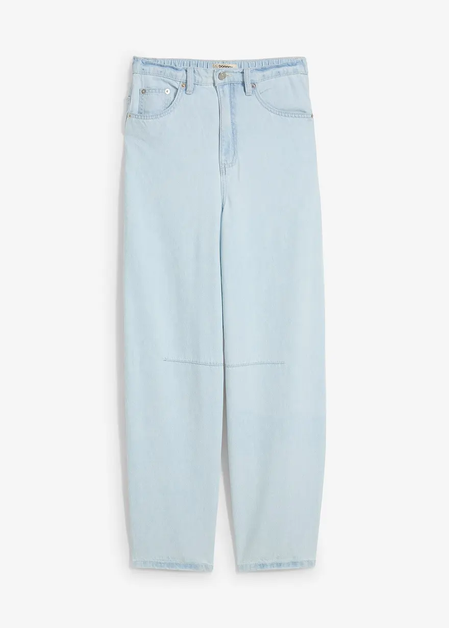 Balloon Jeans High Waist Bequembund, Super Soft, cropped