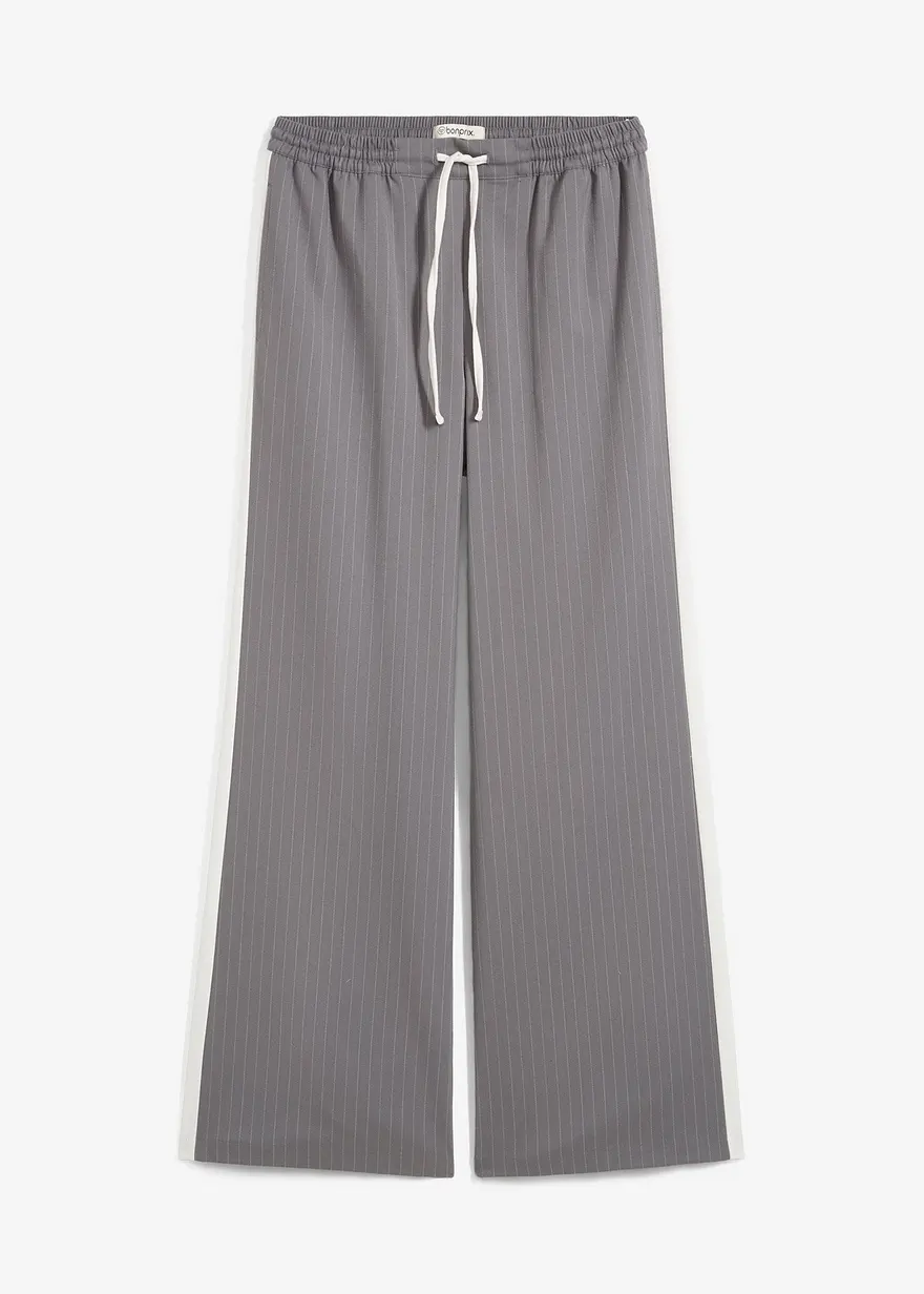 Weite Schlupfhose mit Kontrasstreifen