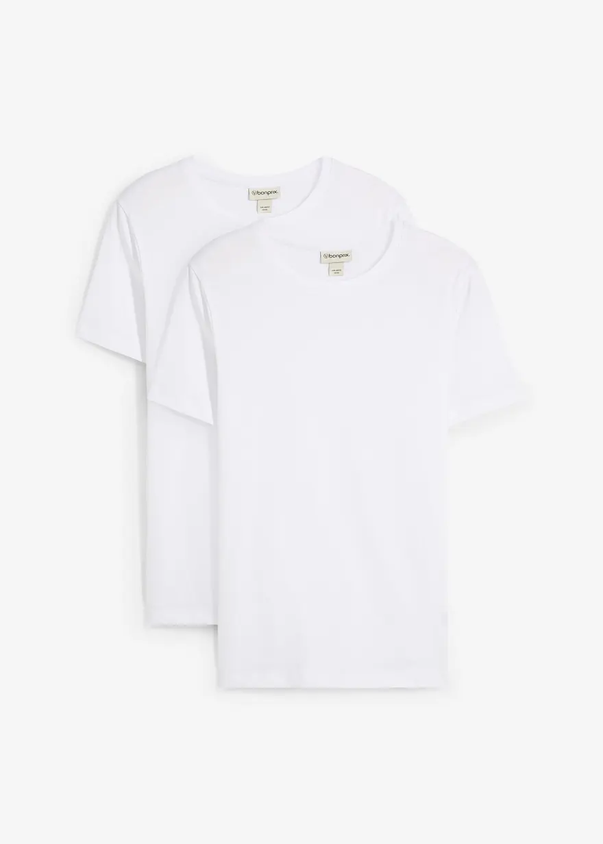 T-Shirt (2er Pack) aus reiner Bio-Baumwolle, Slim fit