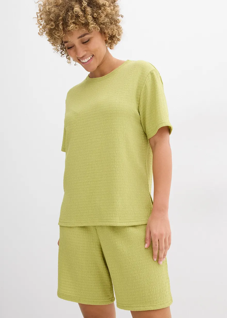 Shirt aus Borkencrepe