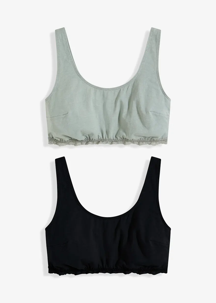 Bustier mit Bio-Baumwolle (2er Pack)