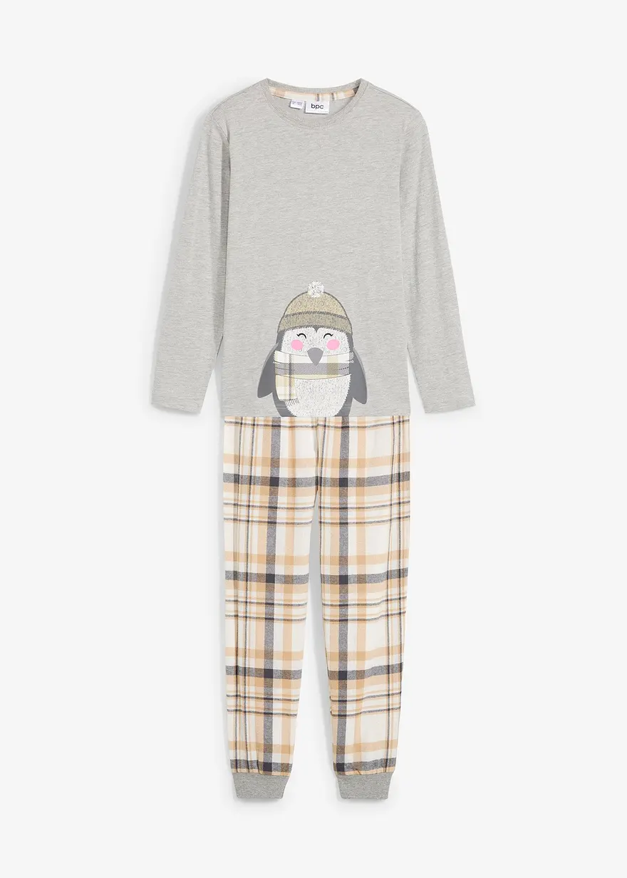 Kinder Pyjama mit Flanellhose (2-tlg. Set)