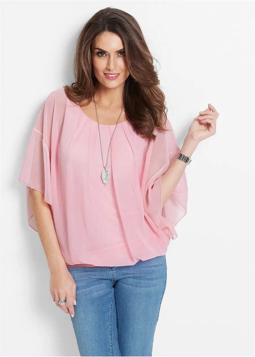 Chiffonbluse mit Untertop