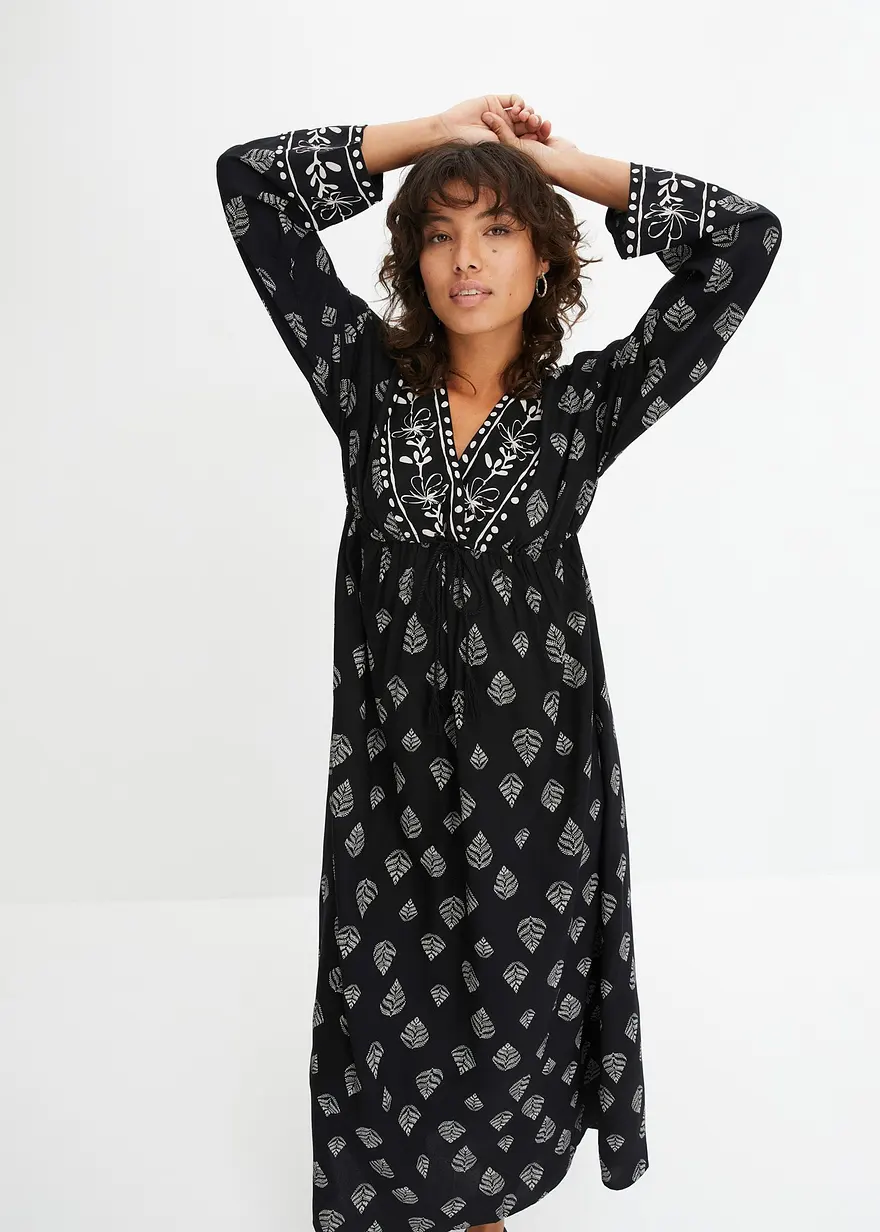 Maxi Webkleid aus Viskose