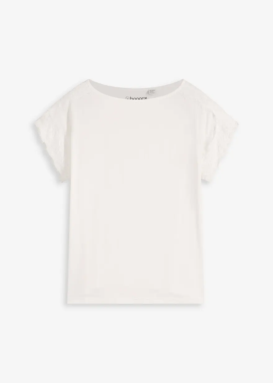 Viskose Shirt mit Spitze