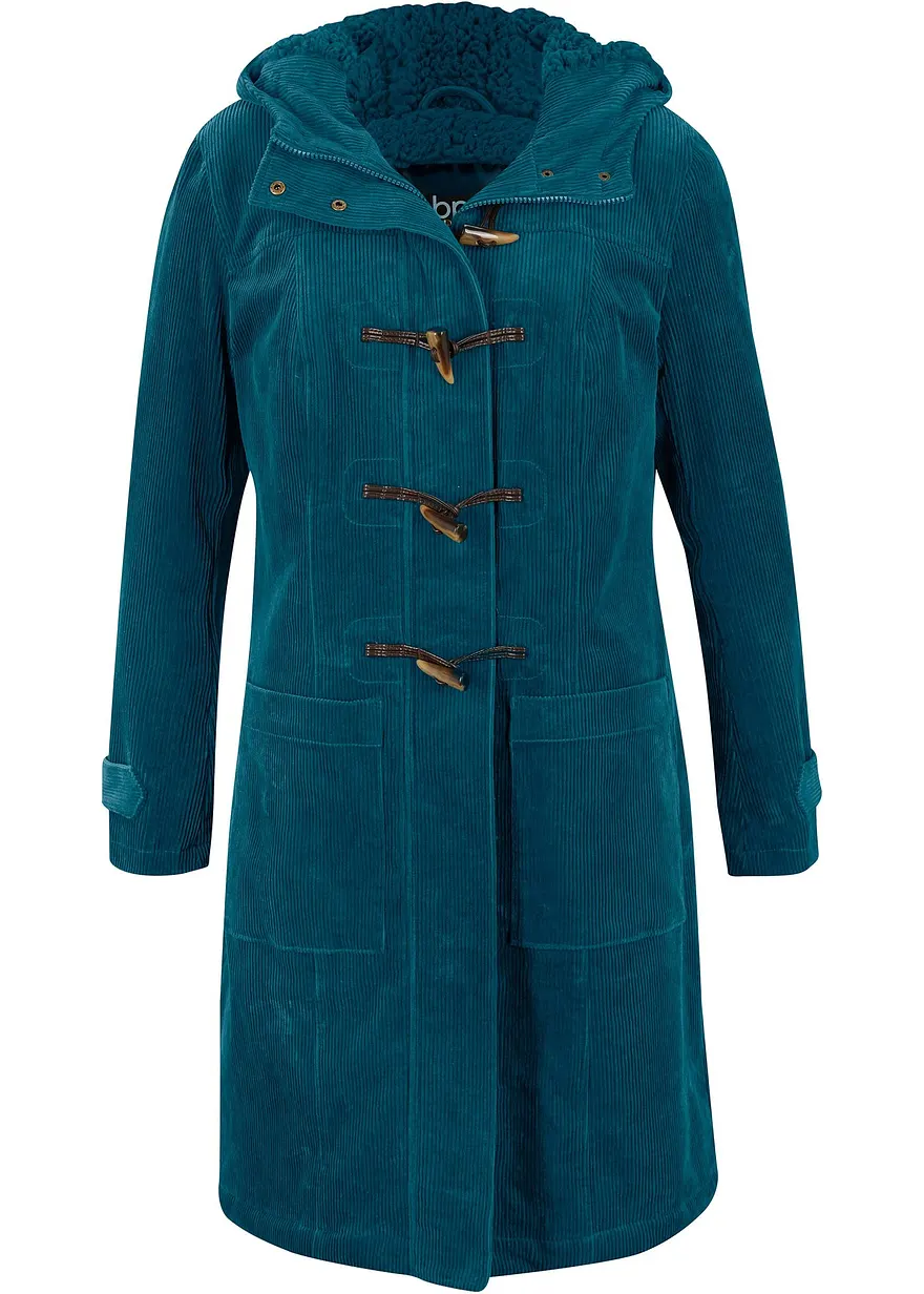 Gefütterter Cord-Dufflecoat
