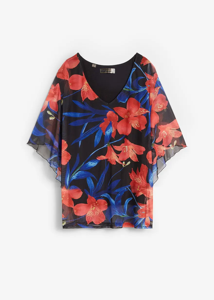 Shirt-Tunika aus Mesh