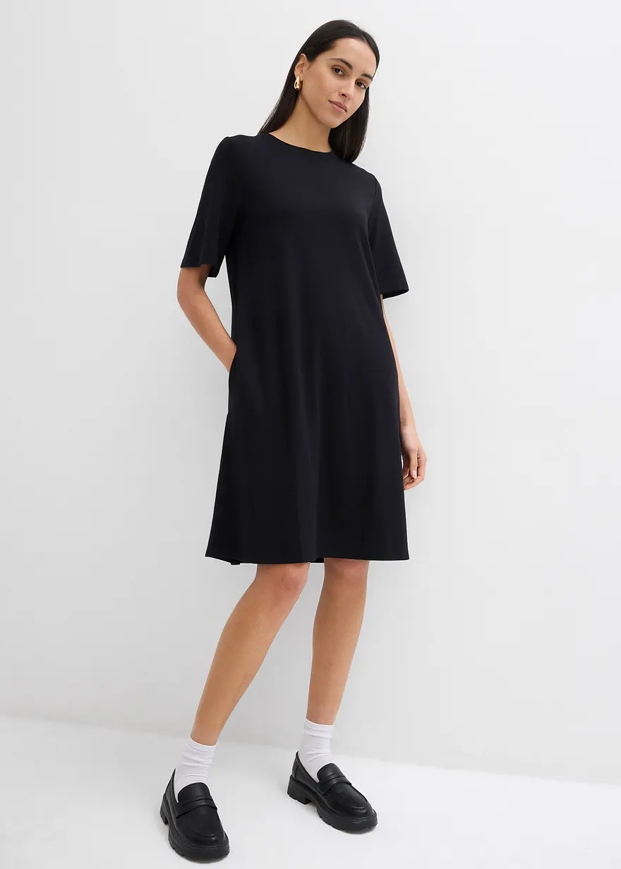 Shirtkleid in A-Linie aus Viskose-Mix