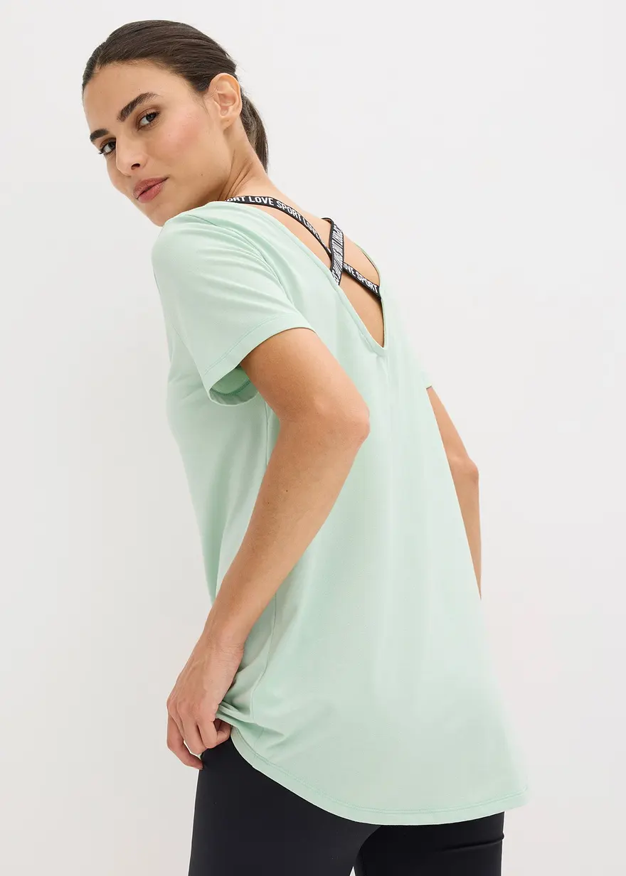 Sport-Longshirt mit Rückenausschnitt
