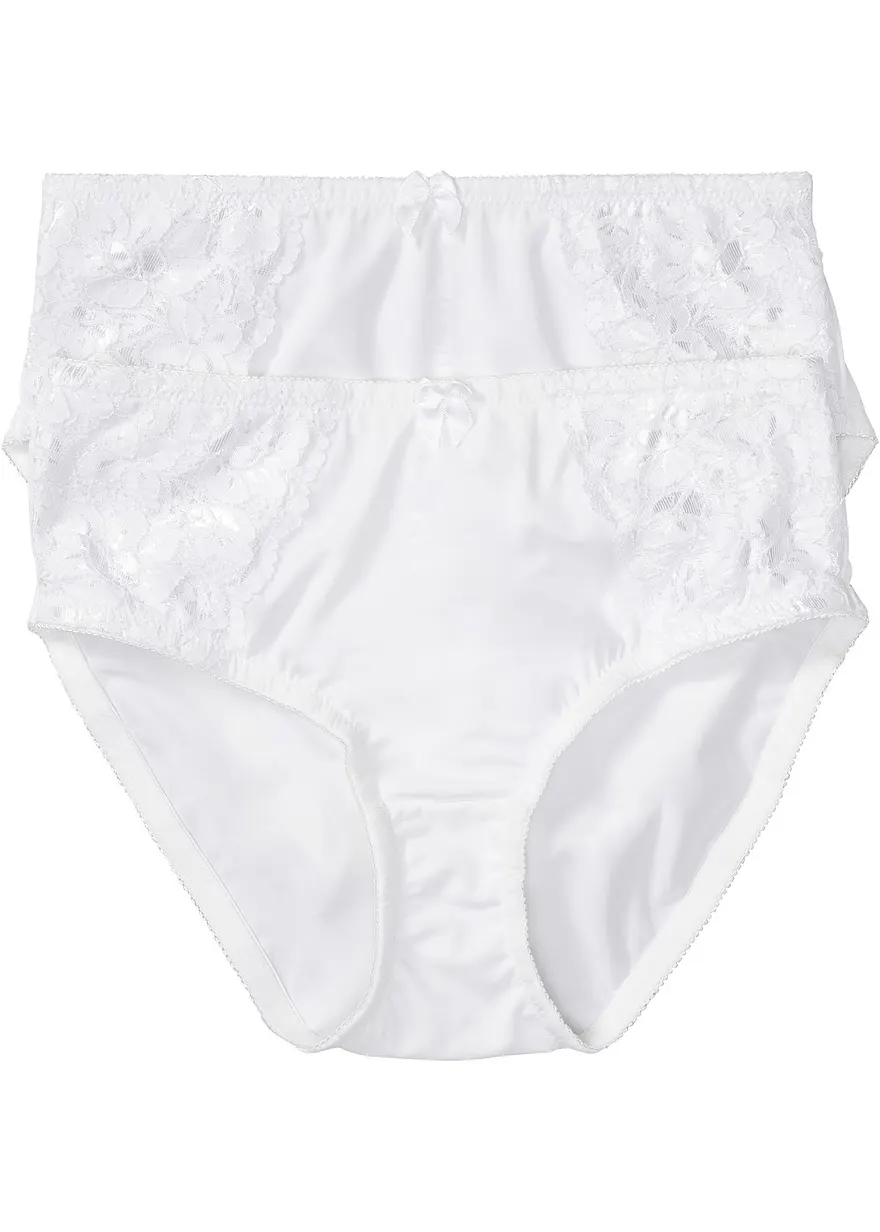 Maxislip mit zarter Spitze (2er Pack)