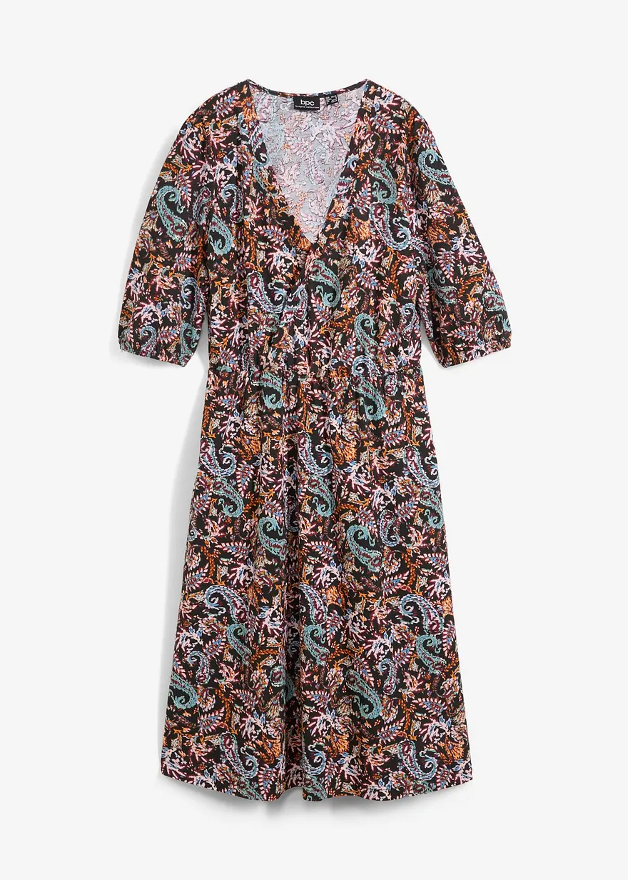 Wickelkleid aus Baumwolle mit Stretch