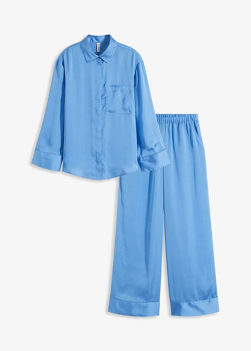 Gewebter oversized Pyjama aus Satin