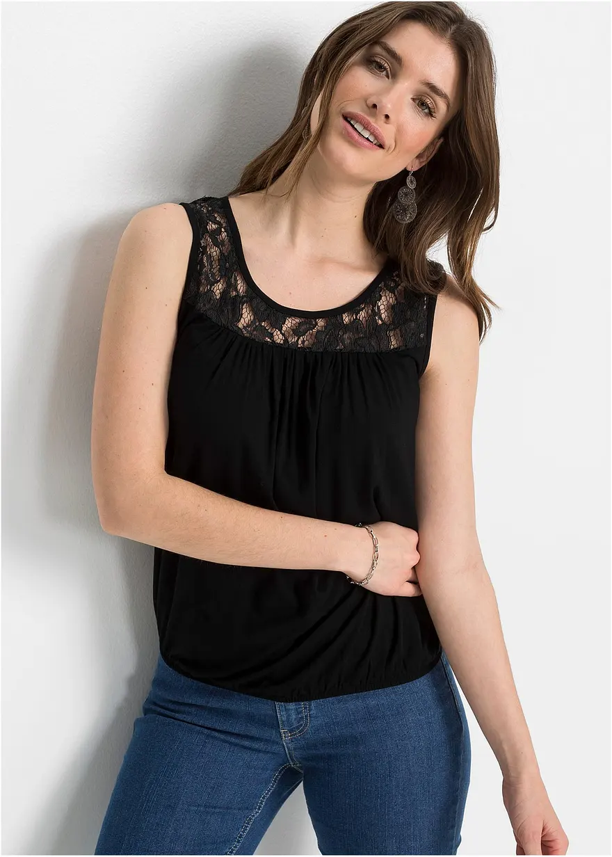 Top mit Spitze