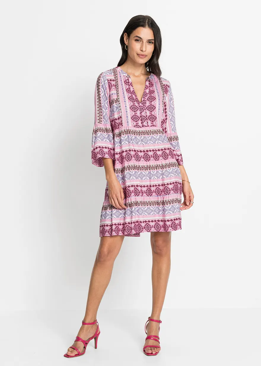 Tunika-Kleid aus fließender Viskose