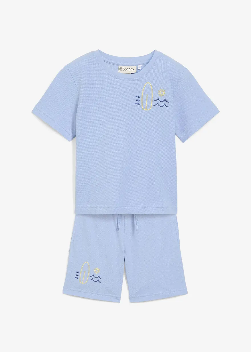 Pique T-Shirt und kurze Hose (2-tlg.Set) aus Bio Baumwolle