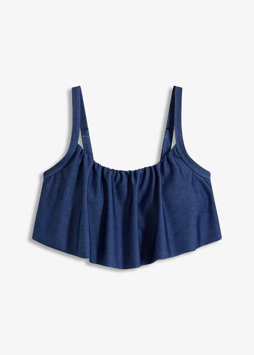Bustier Bikini Oberteil in Jeansoptik