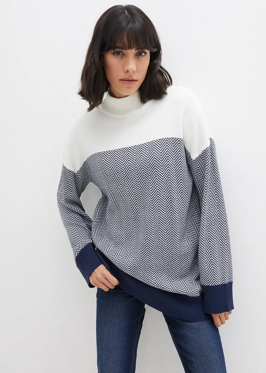 Long-Strick-Pullover, Oversized