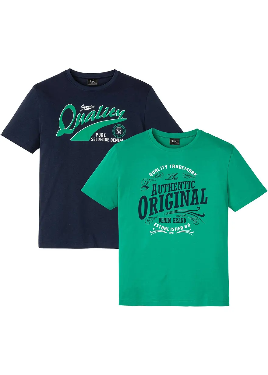 T-Shirt aus reiner Bio-Baumwolle (2er Pack)