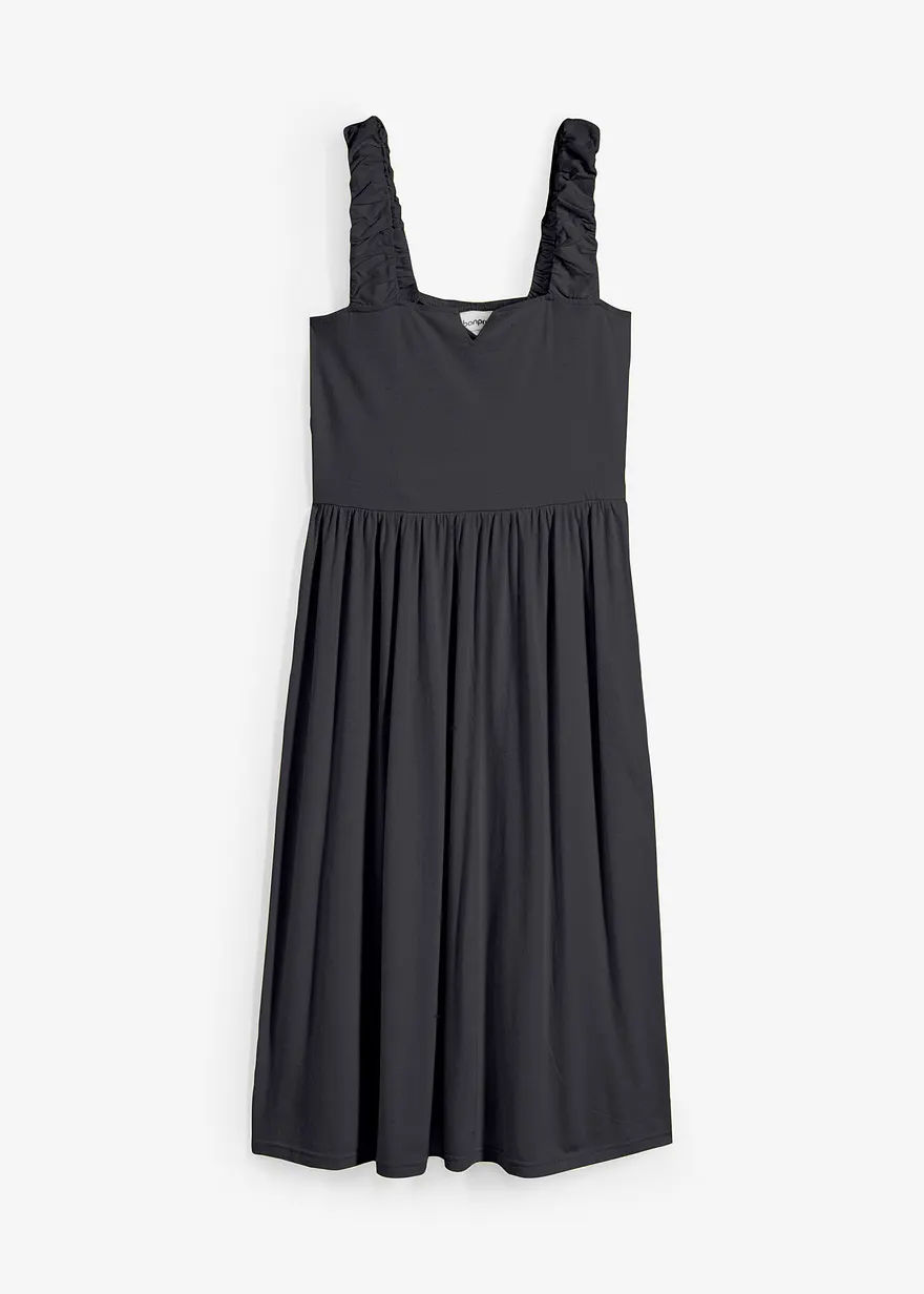 Shirtkleid mit leicht ausgestelltem Saum aus Baumwoll-Viskose-Mix
