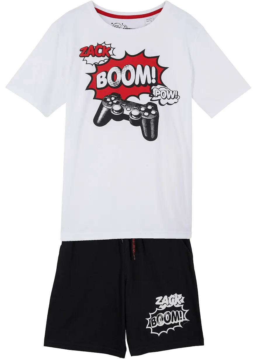 T-Shirt und Jersey-Bermuda (2-tlg. Set) aus reiner Bio Baumwolle
