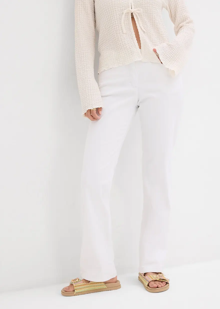 Straight Jeans Mid Waist, Stretch