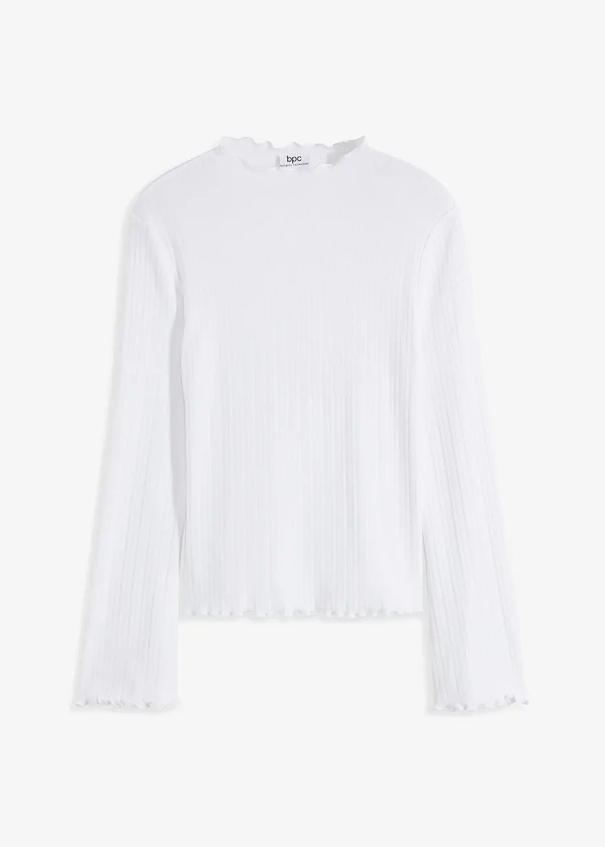 Geripptes Langarmshirt