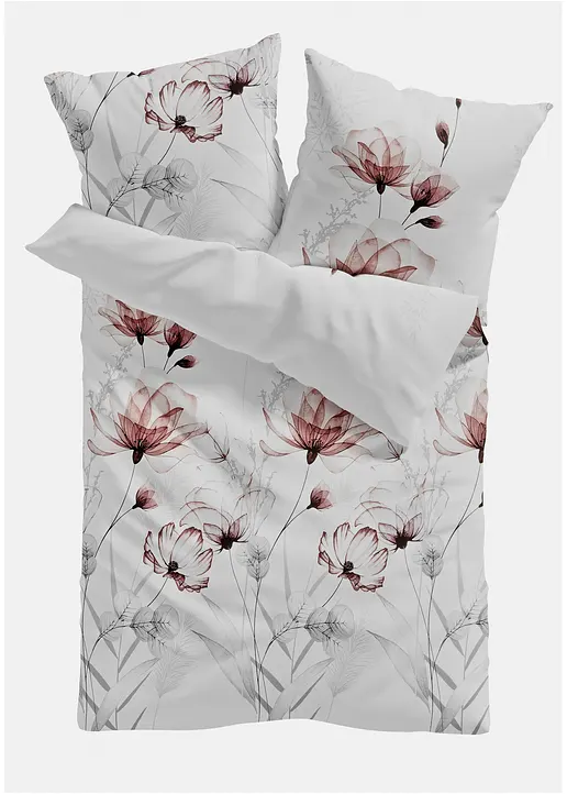 Daunen Touch Kissen mit Blumen Stickerei