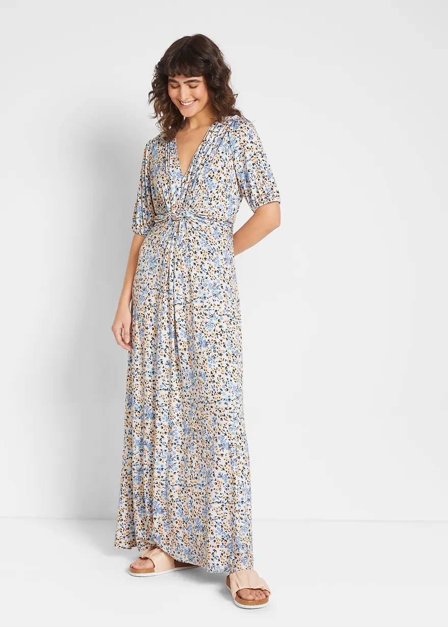 Maxi-Umstands- und Stillkleid aus Jersey