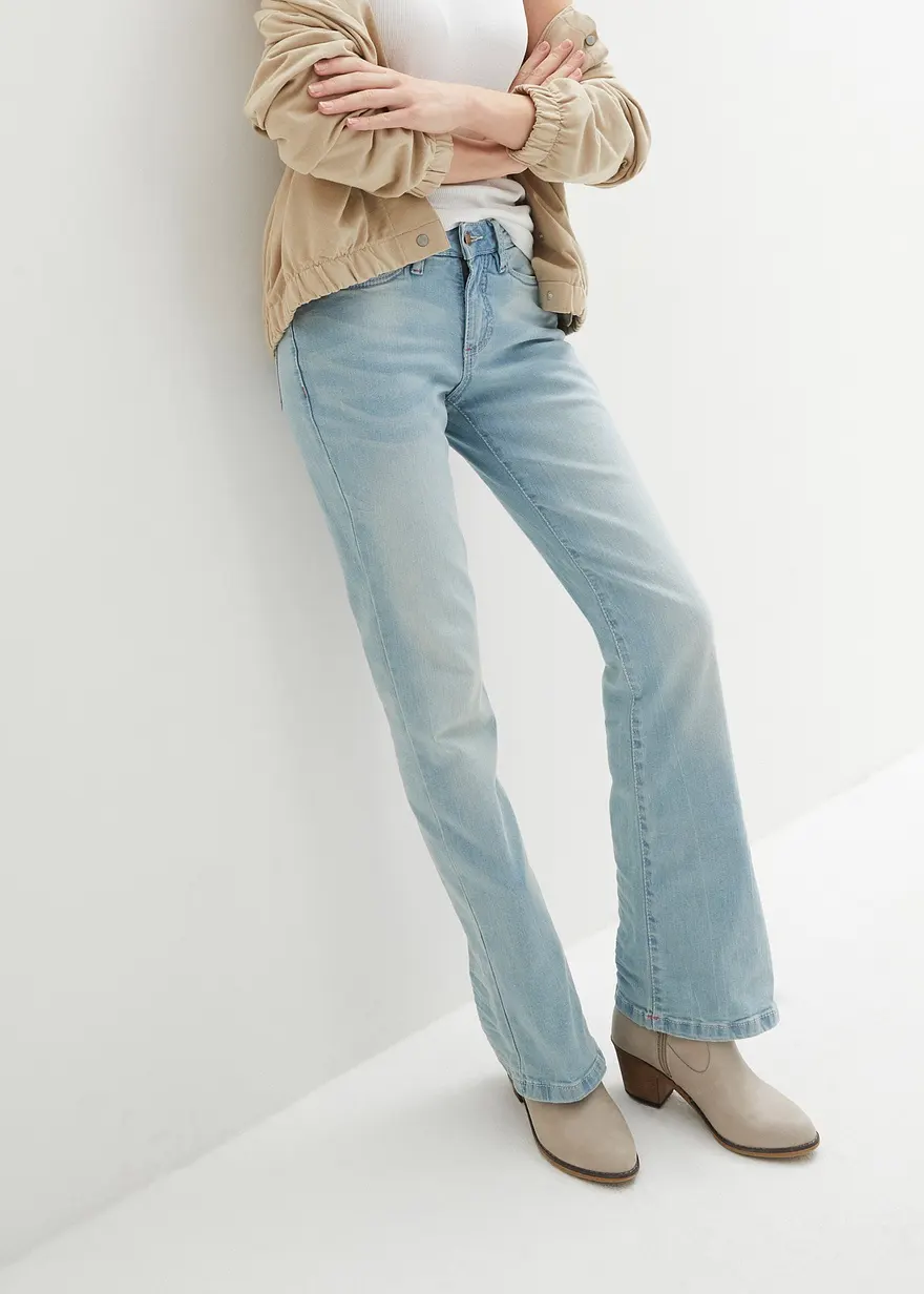 Bootcut Jeans Mid Waist, Stretch