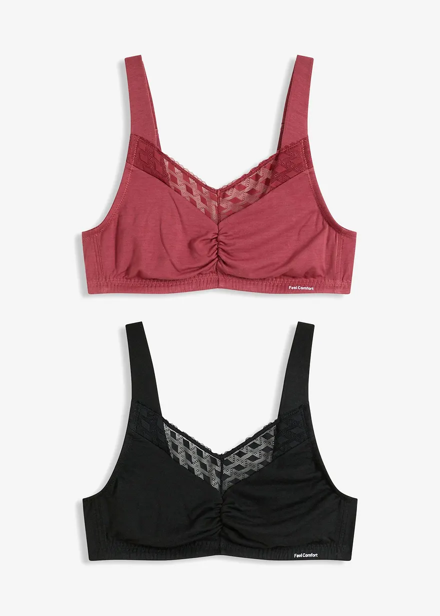 Feel Comfort Bralette aus weichem Material (2er Pack)