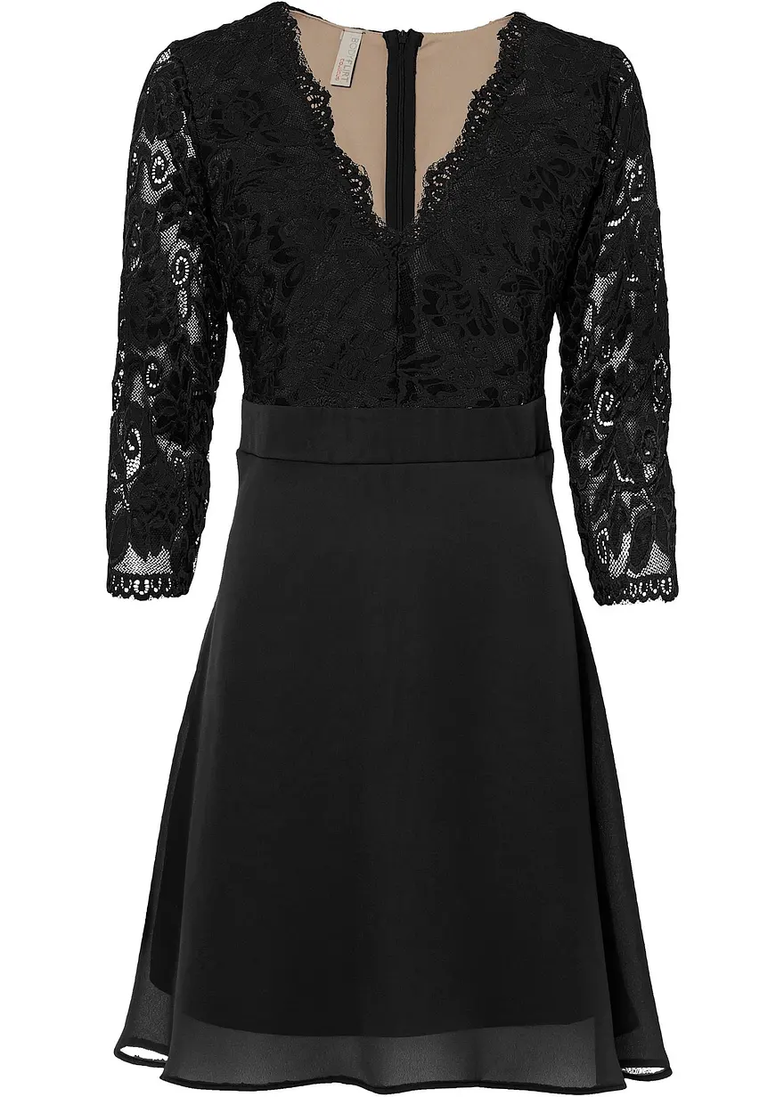 Chiffonkleid mit Spitze