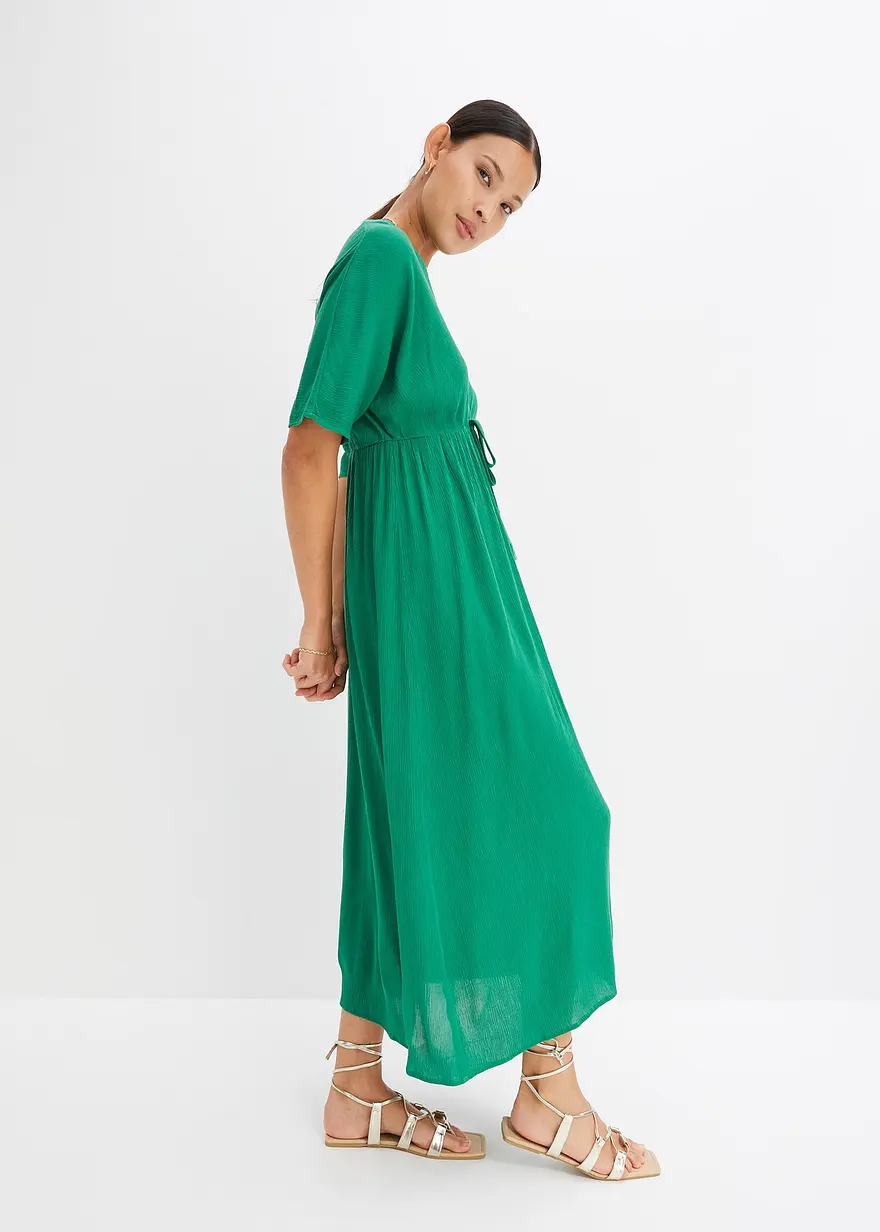 Midikleid mit Bindedetails aus Viskose