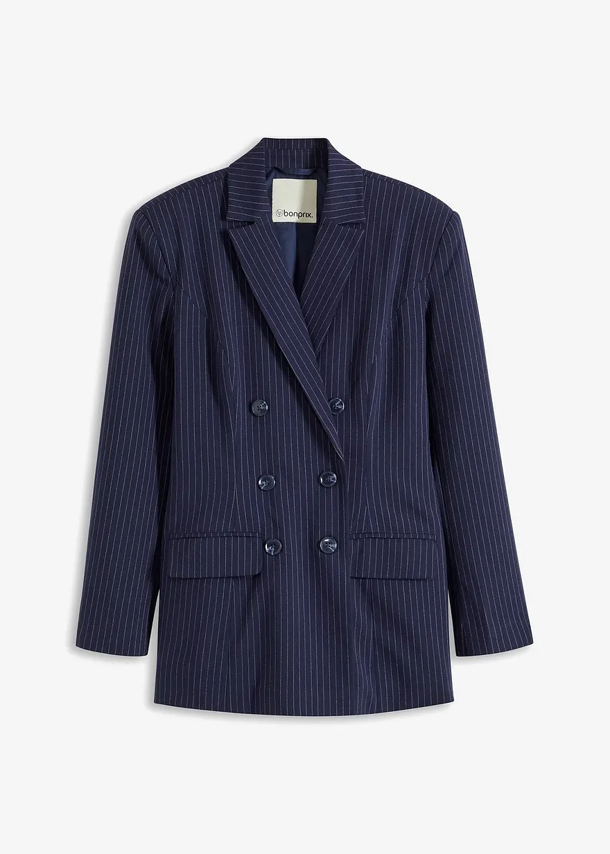 Hourglass-Nadelstreifen-Jacke