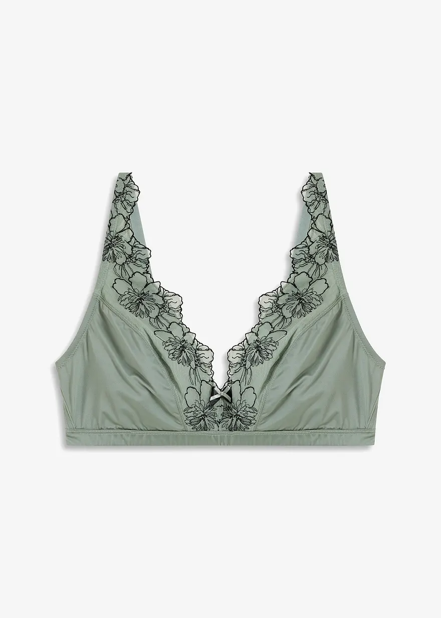 Triangel Bralette ohne Bügel mit Glanzeffekt