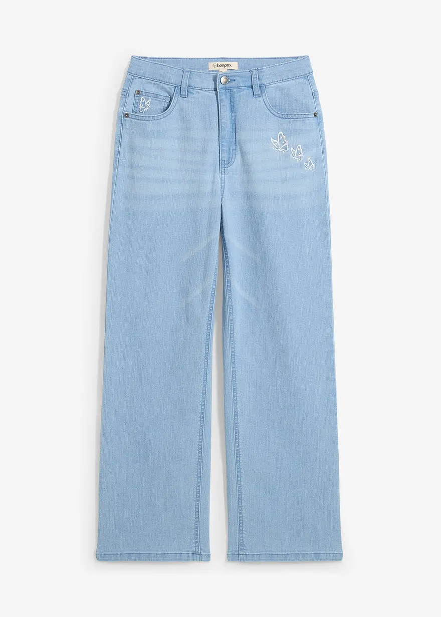 Wide-Leg-Jeans Mid Waist
