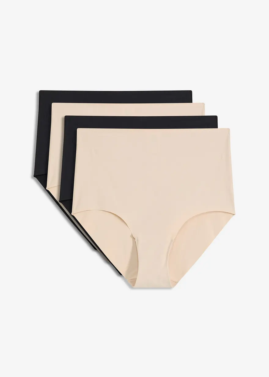 Taillenpanty (4er Pack) aus glatter Mikrofaser