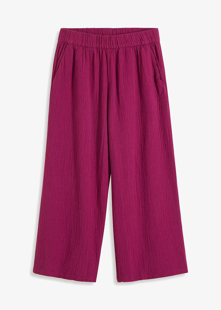 Marlenehose aus Baumwoll-Musselin
