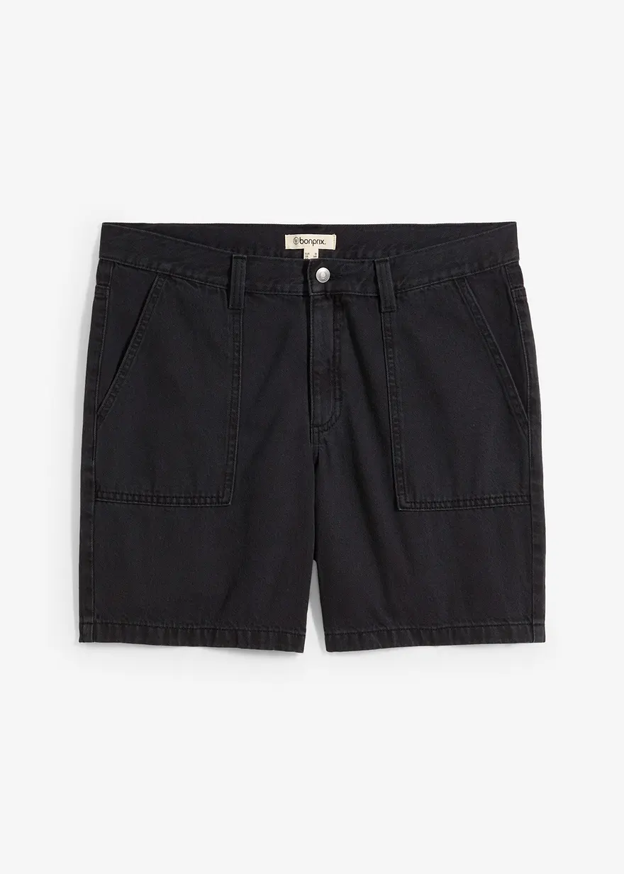Twill-Shorts aus reiner Baumwolle, Loose Fit