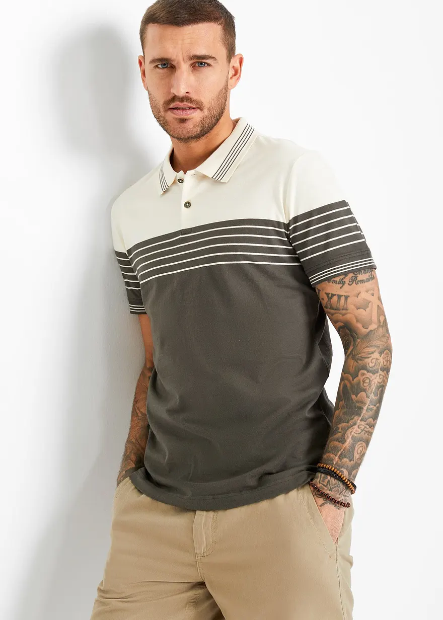 Jersey Poloshirt aus reiner Baumwolle