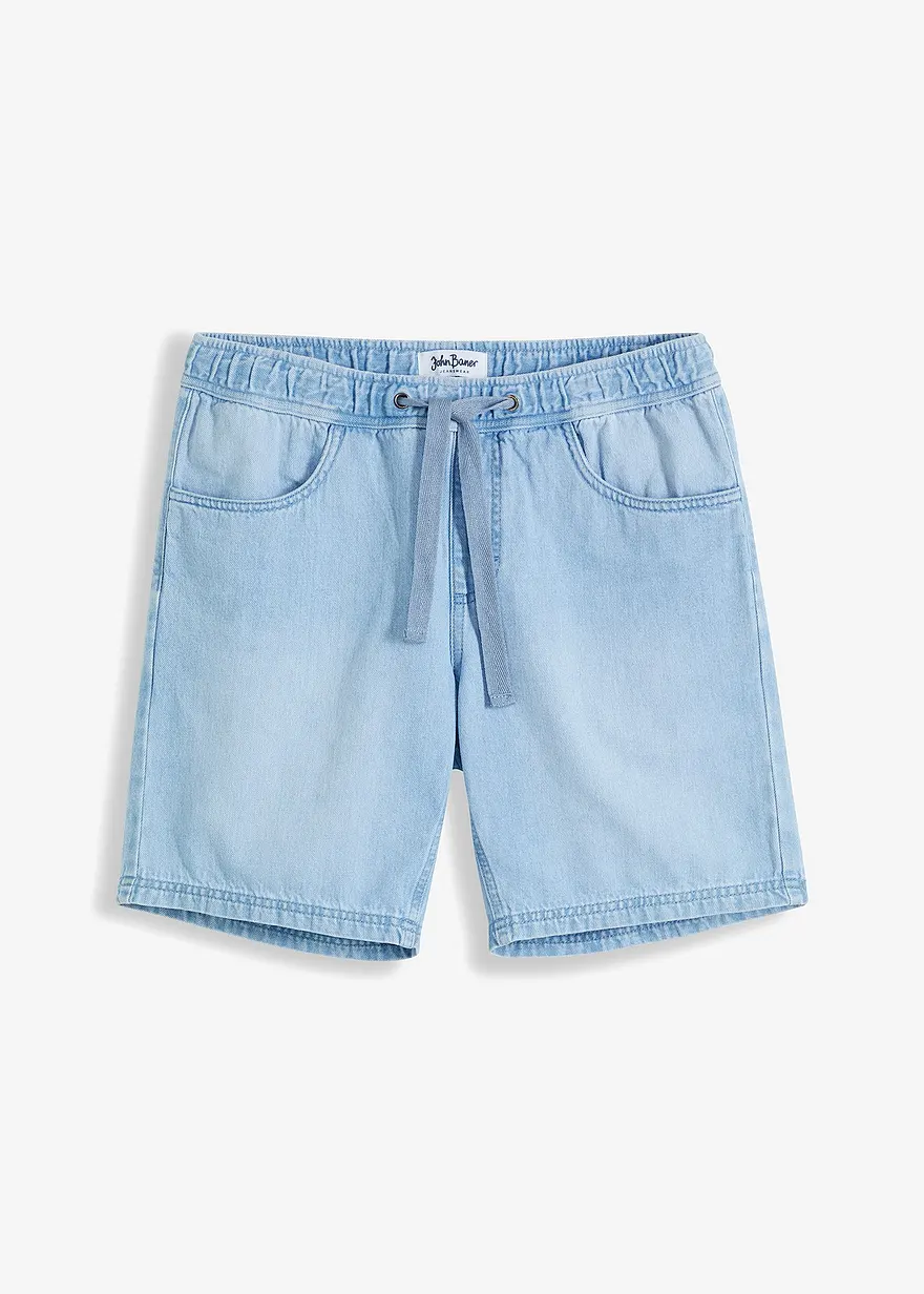 Schlupf Long-Jeans-Shorts, Regular Fit