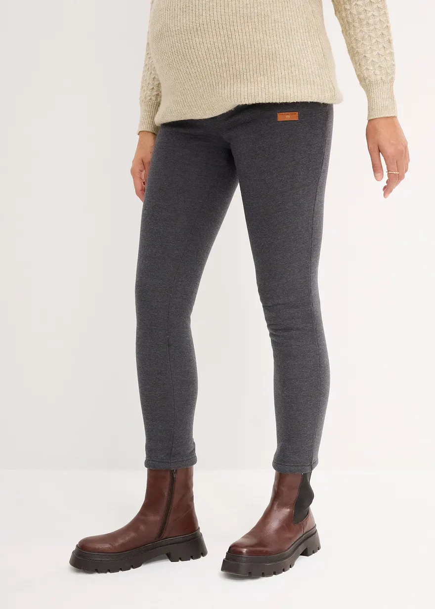 Wärmende Umstands-Leggings mit Teddyfutter
