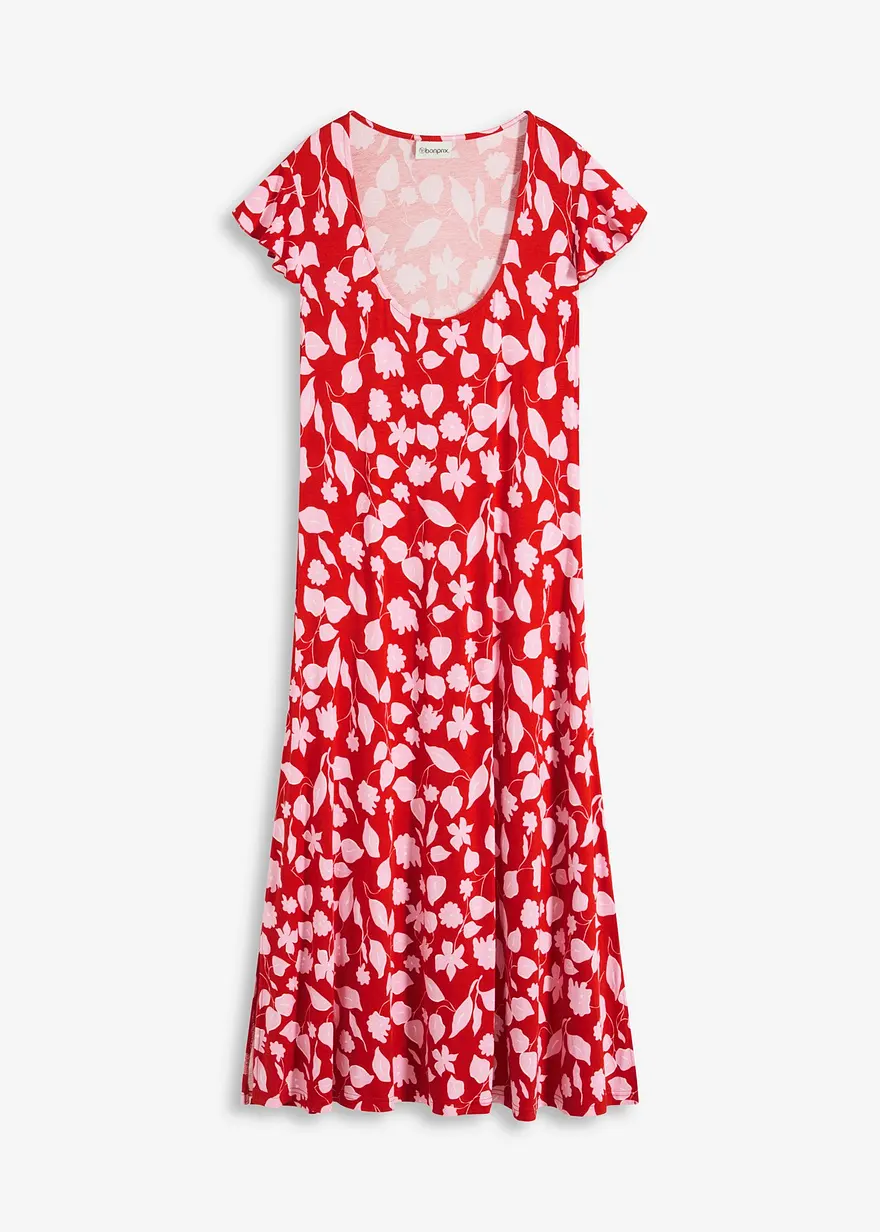 bedrucktes Jerseykleid aus softem Viskose-Mix