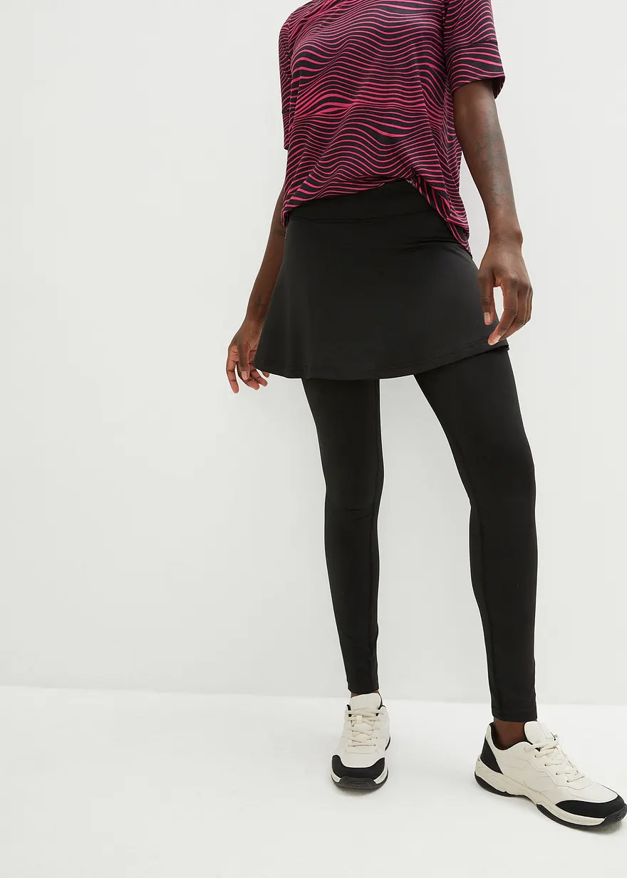 Sport-Leggings mit Rock, knöchelfrei