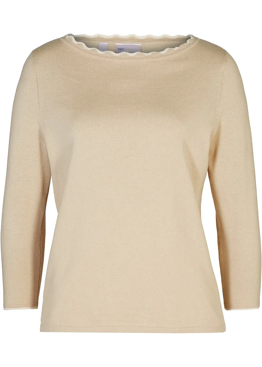 Feinstrickpullover mit Seidenanteil