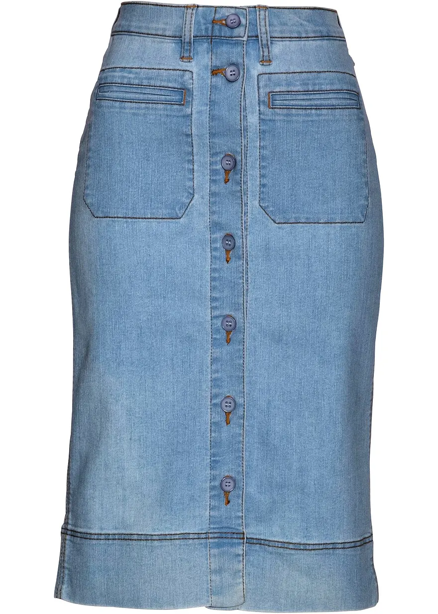 Jeansrock mit Knöpfen