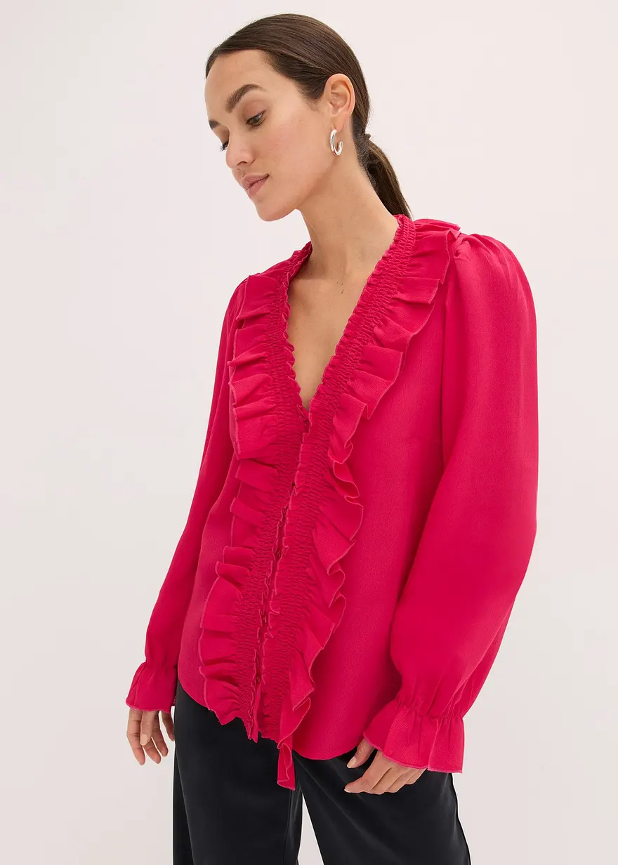 Bluse mit Volants